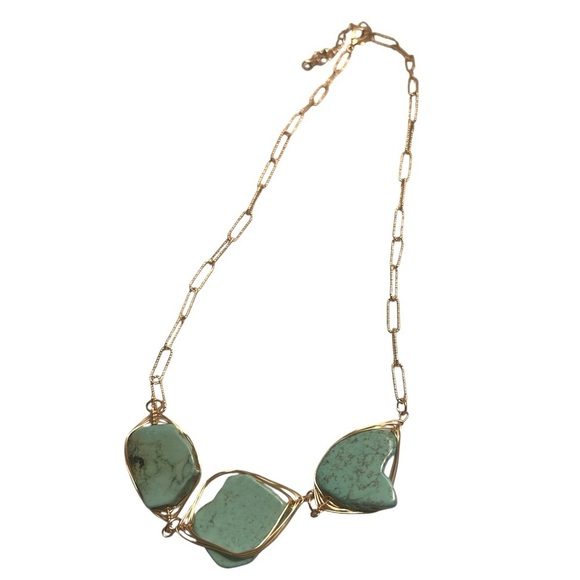 Chunky Turquoise Statement Necklace - Picture 1 of 1